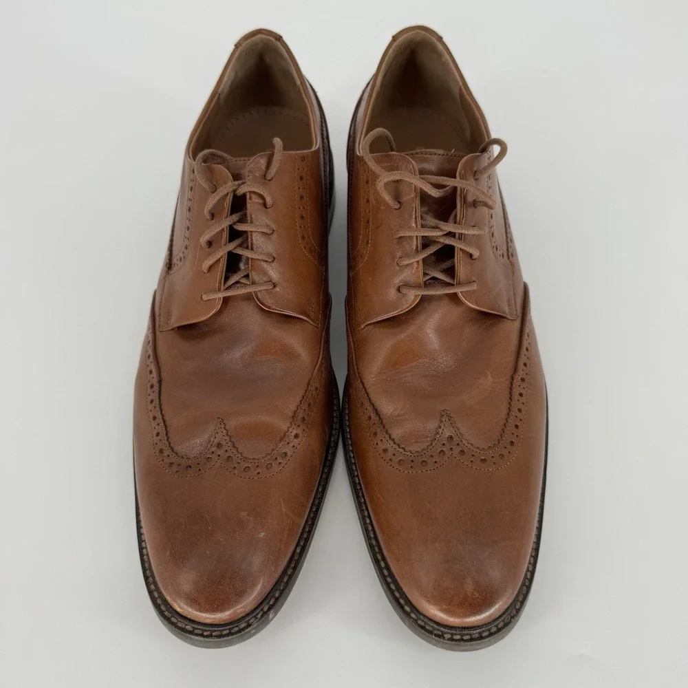 Cole Haan Grand.Os Shoes Men's Sz 11.5M C20322 Warren Wingtip Oxford British Tan
